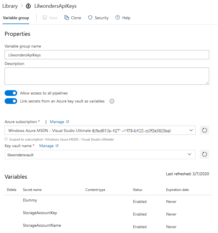 Azure DevOps Pipelines Libraries