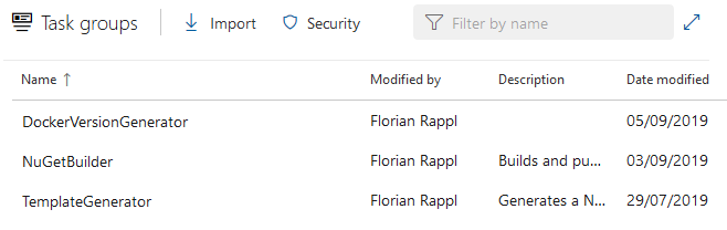 Azure DevOps Pipelines Task Groups