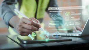 Steuerung des Industrial IoT-Dashboards zur vorausschauenden Wartung von Produktionsanlagen.